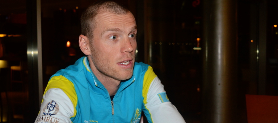 Astana rijdt met Campagnolo, maar Lars Boom crost met Shimano