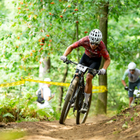 Wout Janssen werd zondag 2de op het BK MTB bij elite 2