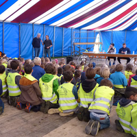 Verkenning parcours Ruddervoorde - lokale school op bezoek