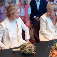 Laura en Kaat 'just married'