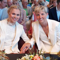 Laura en Kaat 'just married'