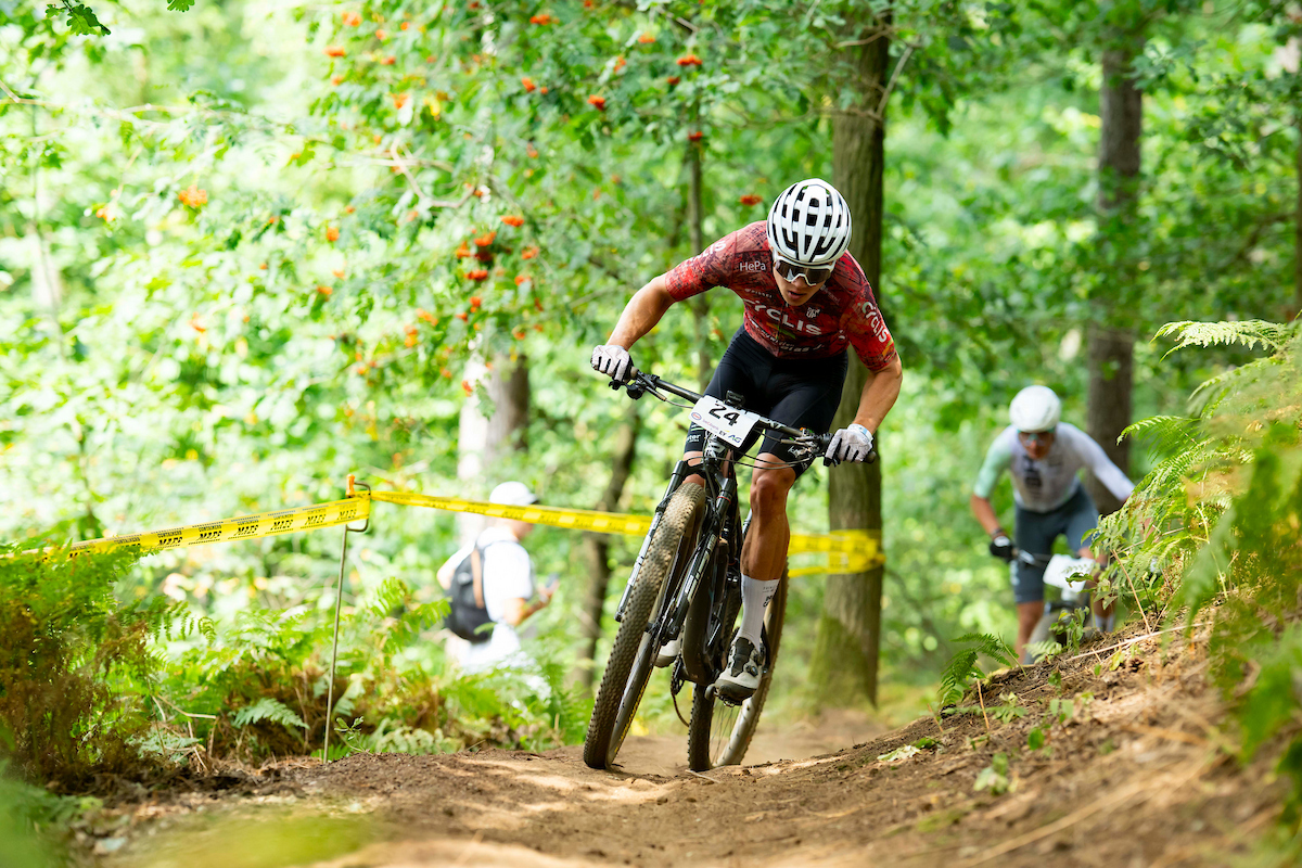 Wout Janssen werd zondag 2de op het BK MTB bij elite 2