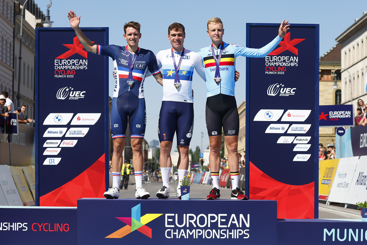 Podium EK wegwielrennen 2022 - elite heren