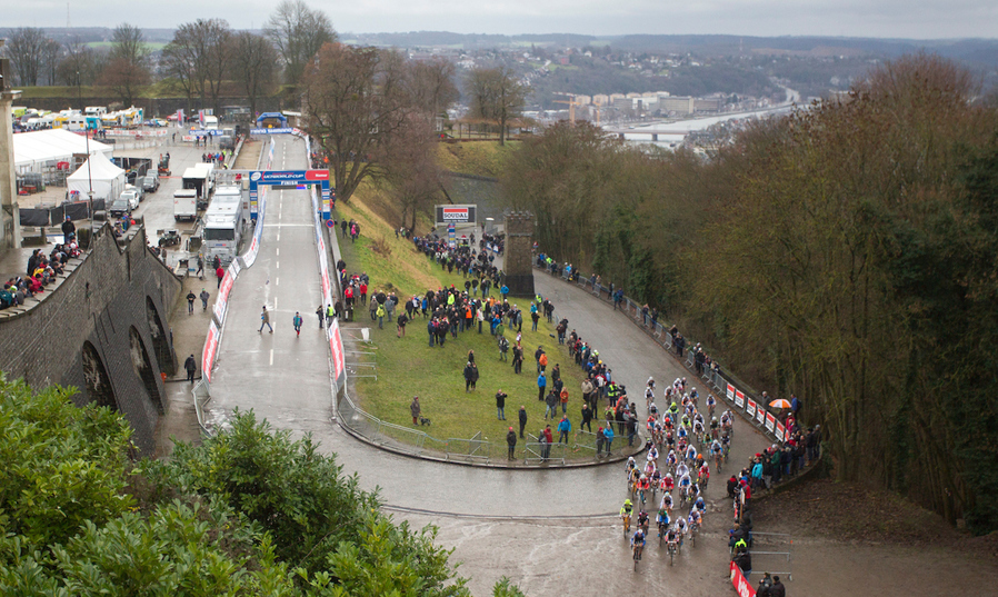 De aankomstzone op 'Citadelle de Namur' wordt hertekend