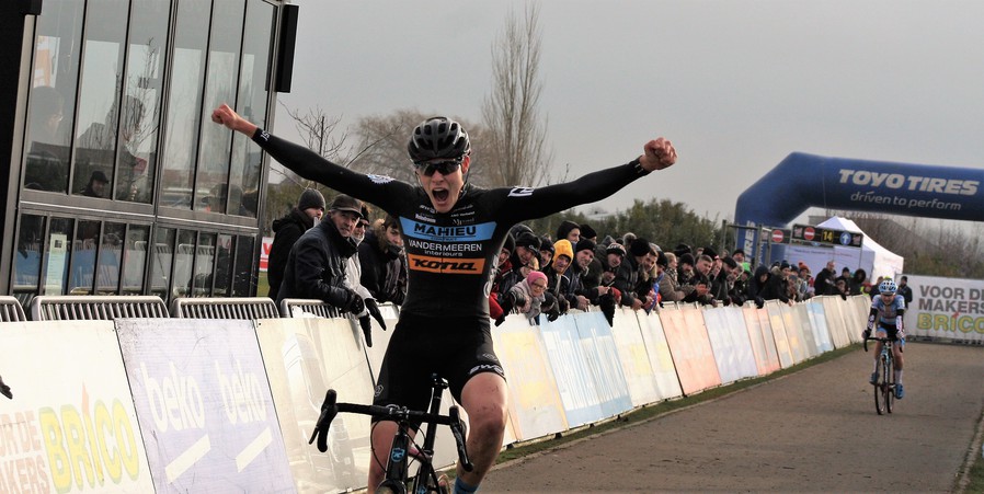 Joran Wyseure was de snelste junior in Brico Cross Bredene