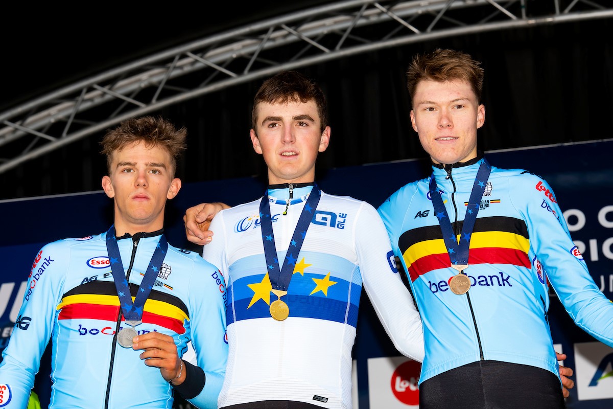 Volledig Belgisch podium bij U23 heren op 't EK