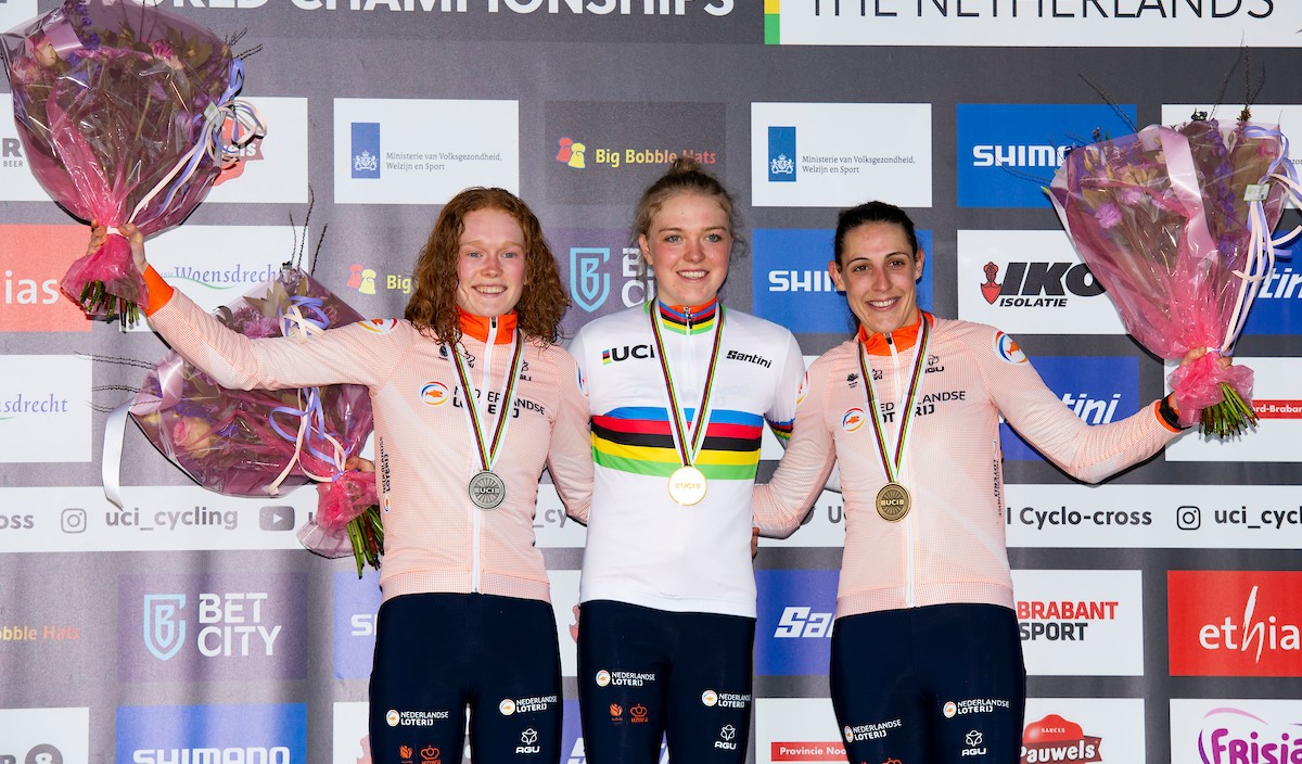 Top drie WK elite dames in Urban Cross Kortrijk