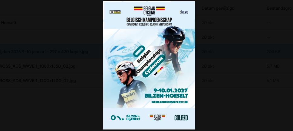 Bilzen-Hoeselt telt af naar het BK Cyclocross 2027